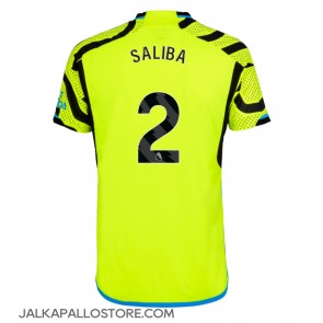 Arsenal William Saliba #2 Vieraspaita 2023-24 Lyhythihainen
